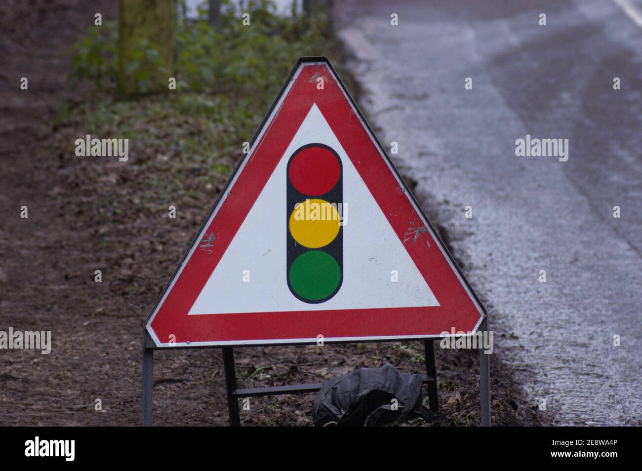 Traffic light road sign Stock Photo Alamy