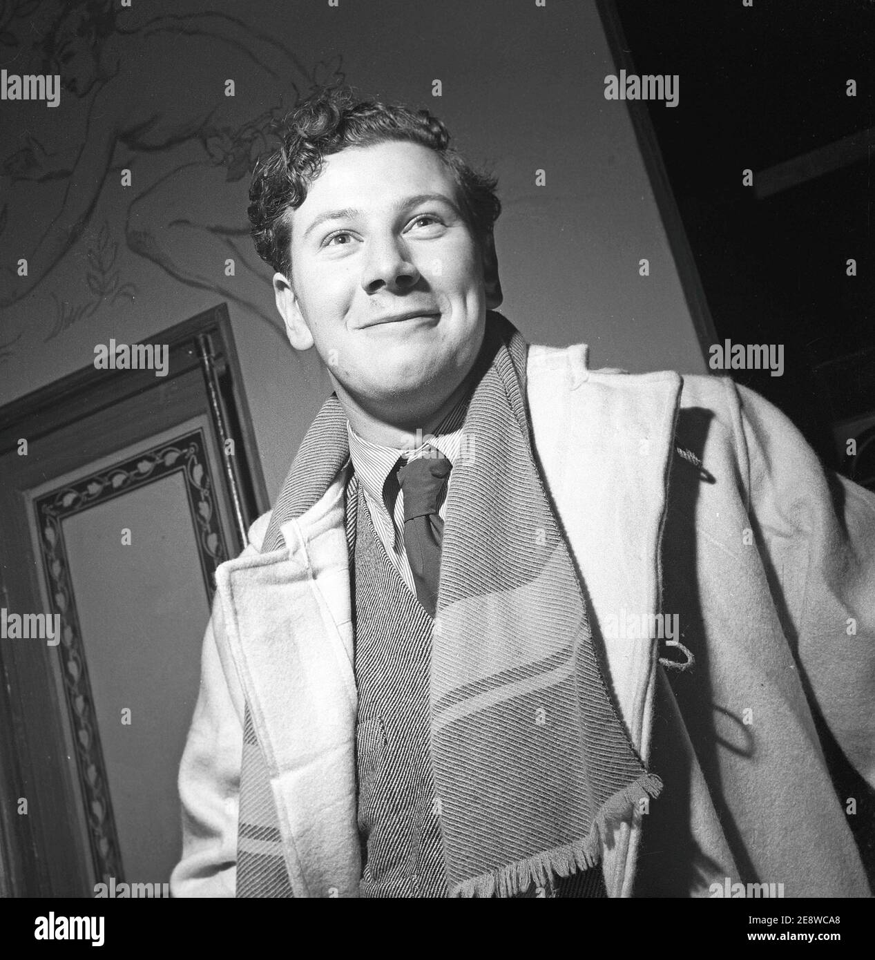 Peter Ustinov. English actor born april 16 1921, died march 28 2004. Pictured during a visit to Sweden 1948 Stock Photo