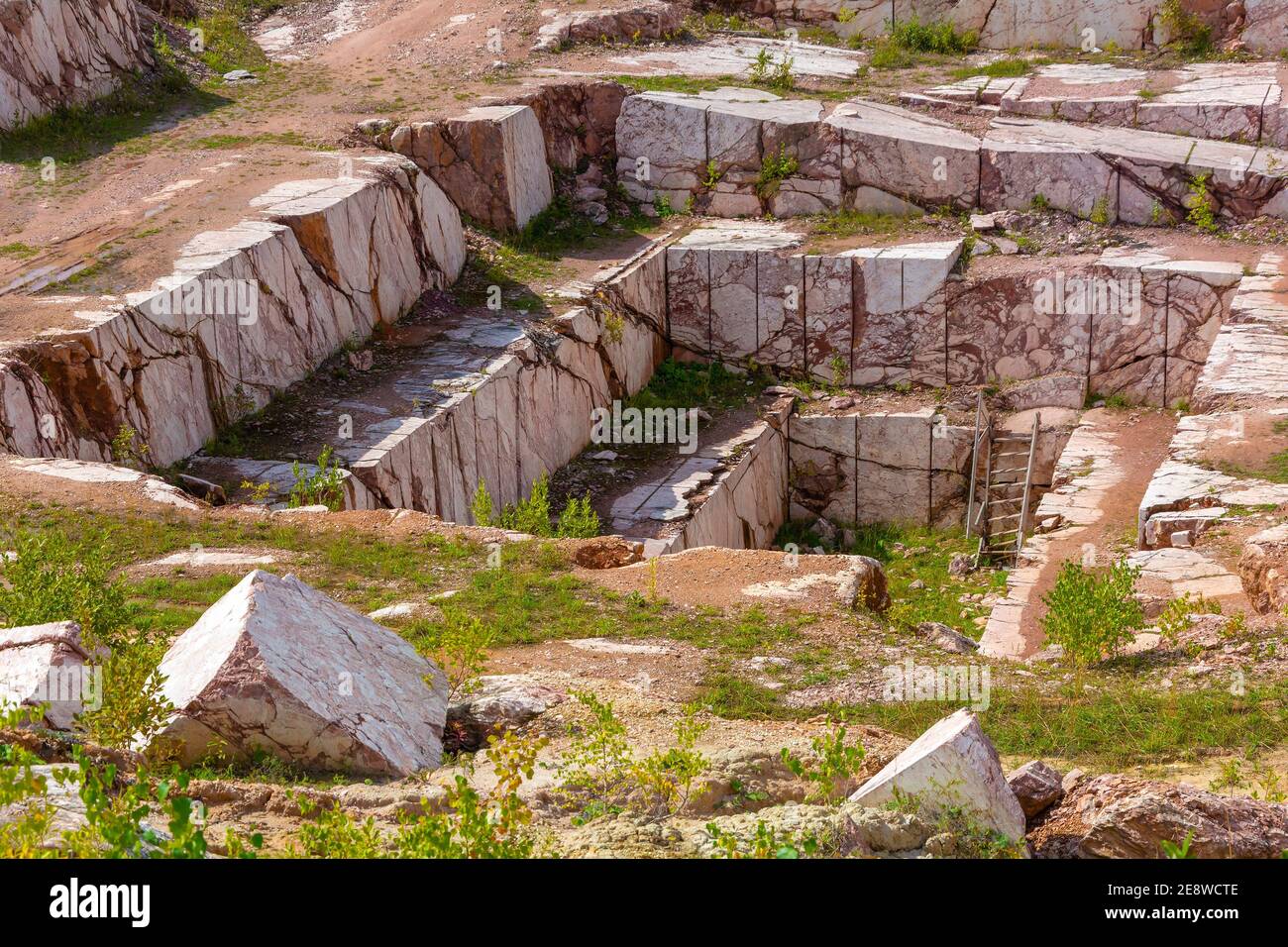 Abandoned marble quarry near the village of Artyshta, Kemerovo region