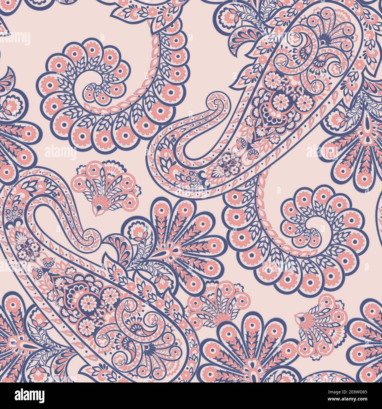 Paisley pattern, great design for any purposes. Seamless background Stock Vector