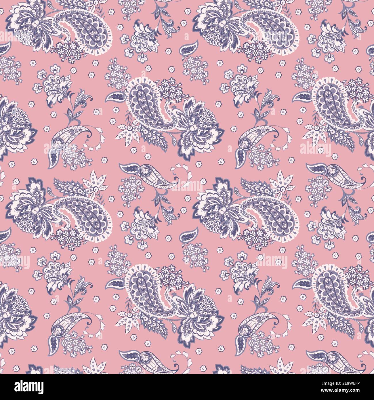 Paisley seamless vector pattern. Indian floral ornament Stock Vector ...