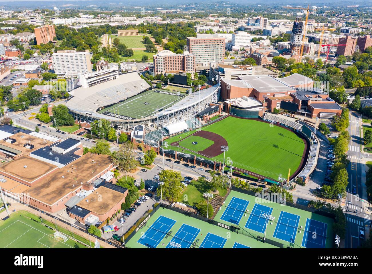 Vanderbilt Stadium and Charles Hawkins Field, Vanderbilt University, Nashville, TN, USA Stock Photo