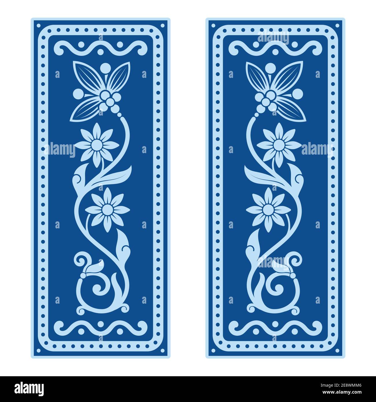 Nordic flowers in Old Norse style Stock Vector