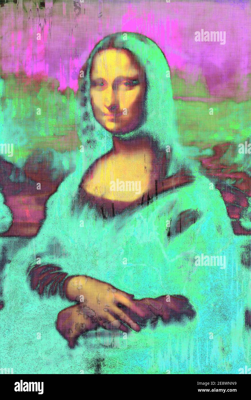 Leonardo Da Vinci's Portrait Of Mona Lisa Del Giocondo Graffiti By Tony ...
