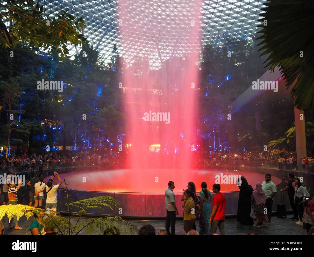 Singapore Jewel Changi Airport and Rain Vortex, the world's largest