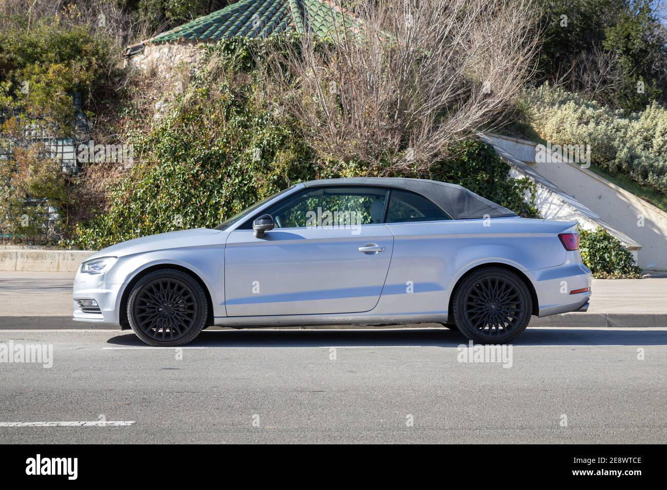 SABADELL, SPAIN-FEBRUARY 1, 2021: Audi A3 TDI quattro Cabriolet (Third  generation, Typ 8V; 2014). Side view Stock Photo - Alamy