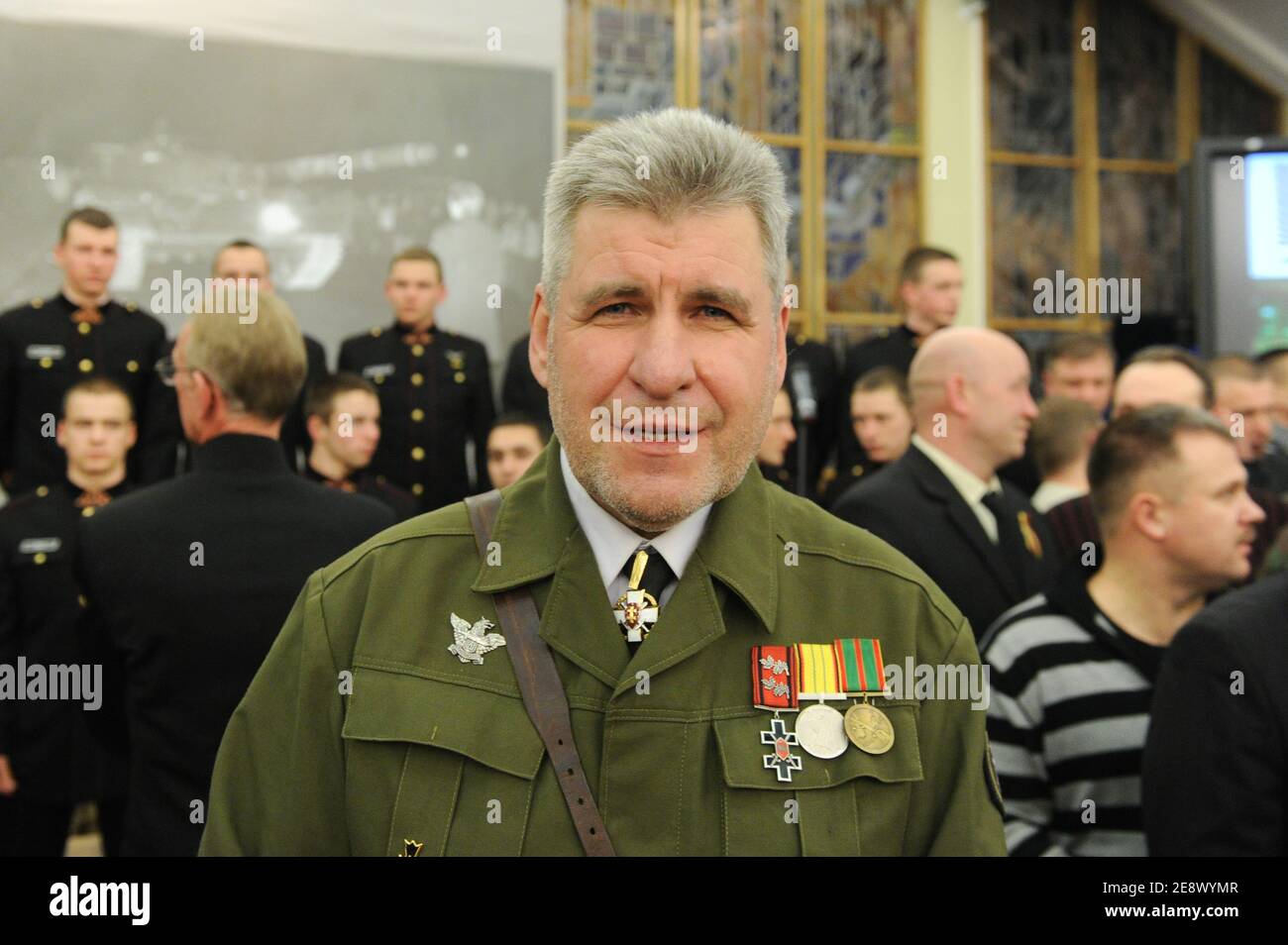 2011 01 12.  Jonas Gecas - Lithuanian military and political figure, diplomat, reserve colonel. Stock Photo