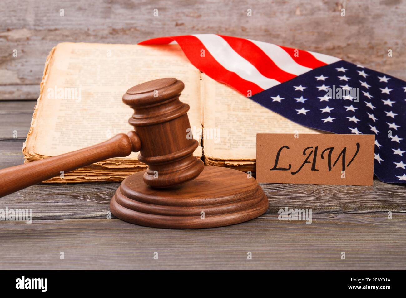 Old book with laws of the USA Stock Photo Alamy