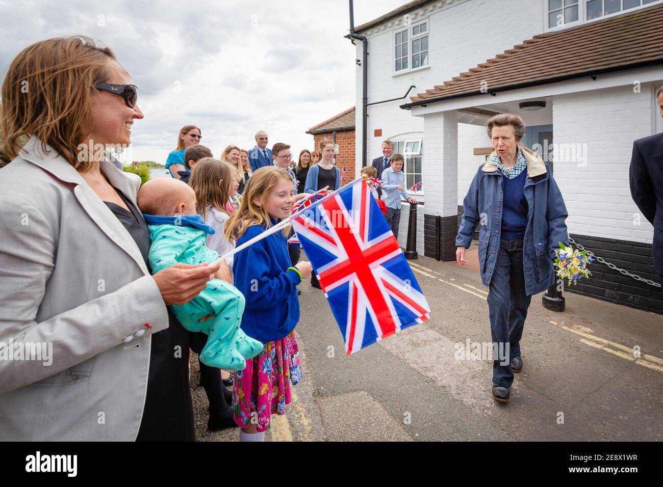 HRH The Princess Royal during her visit to Emsworth Sailing Club.  Picture date: Thursday May 2, 2019. Stock Photo