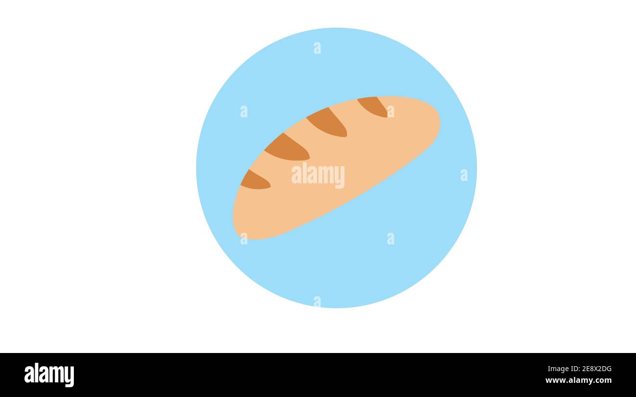 Vector Isolated Illustration of Bread. Bread Flat Icon Stock Vector ...