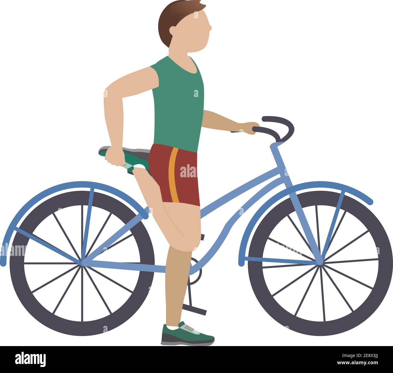 Quadriceps stretching Stock Vector Images Alamy