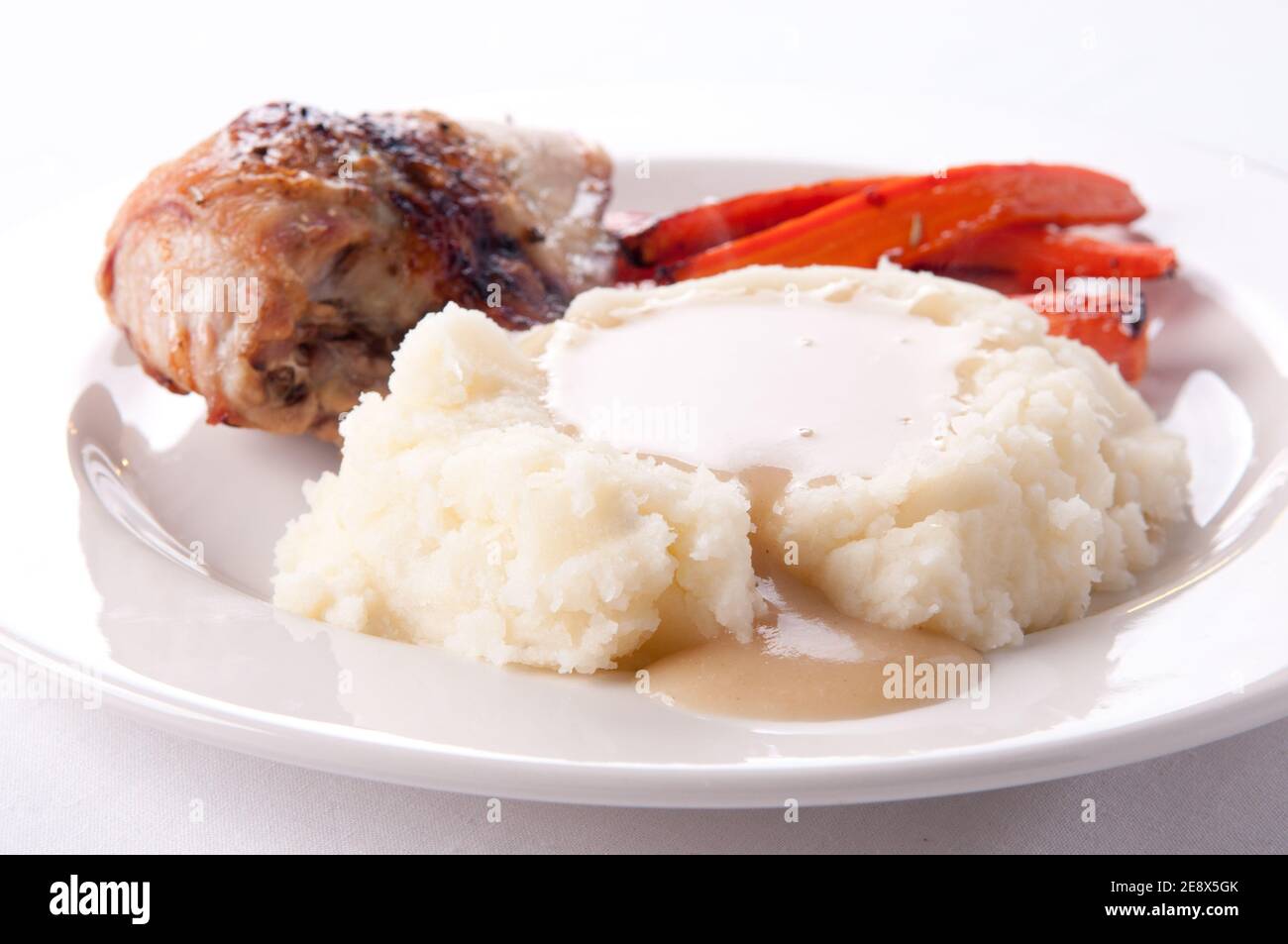 roast chicken with mashed potatoes Stock Photo - Alamy