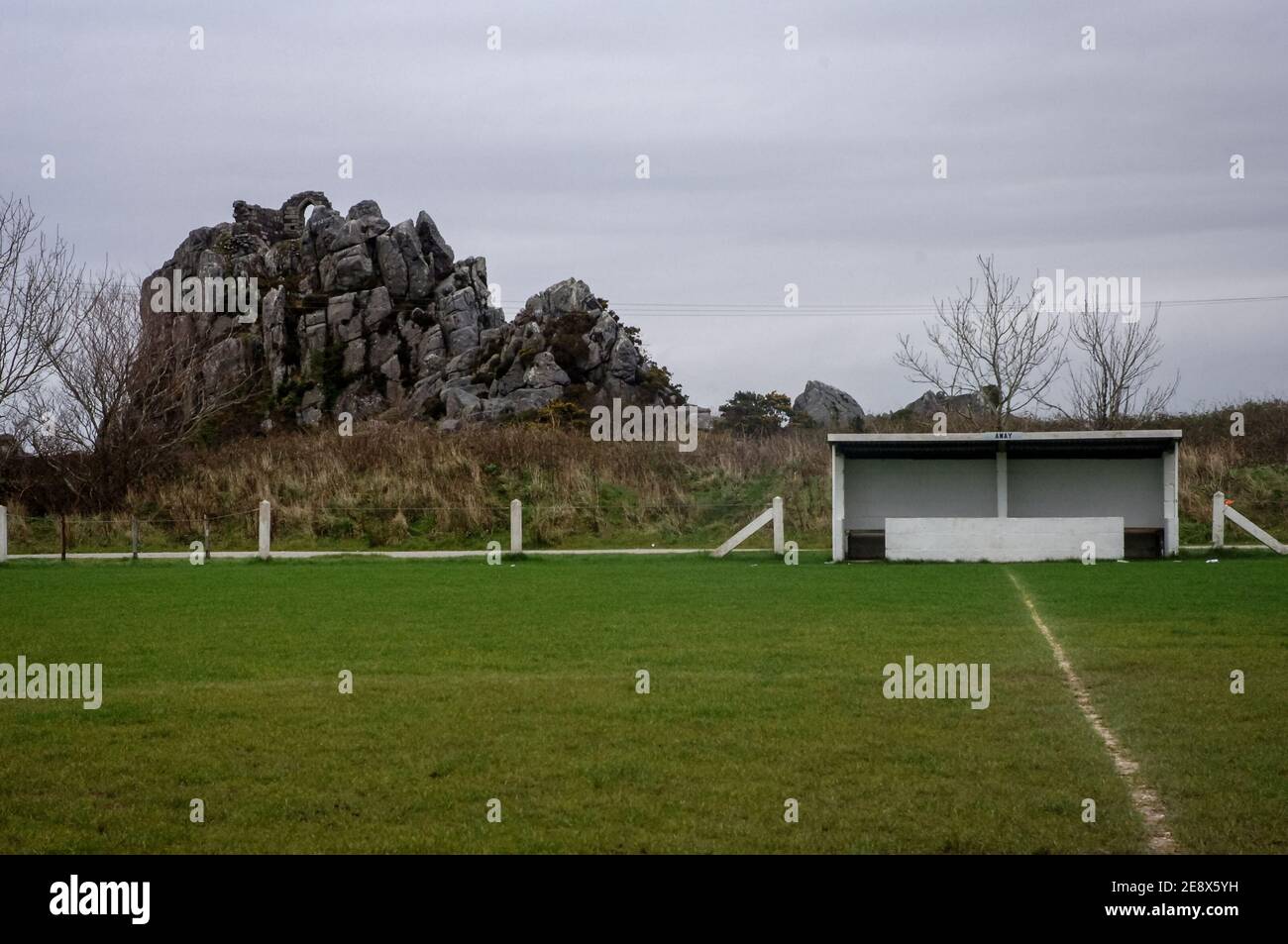 10/12/2006 The rocky home of Roche AFC who are in the East Cornwall League. Stock Photo
