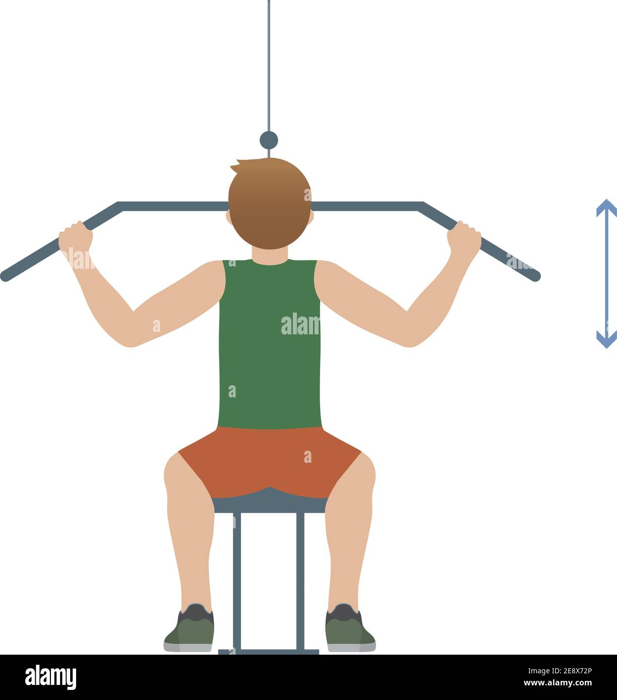 Man doing back press illustration Stock Vector Image & Art Alamy