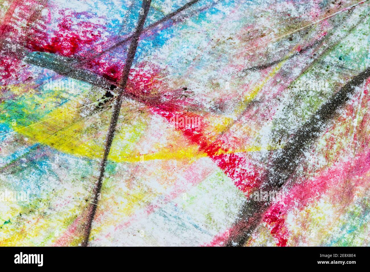 Abstract painting with mixed crayon colors Stock Photo Alamy