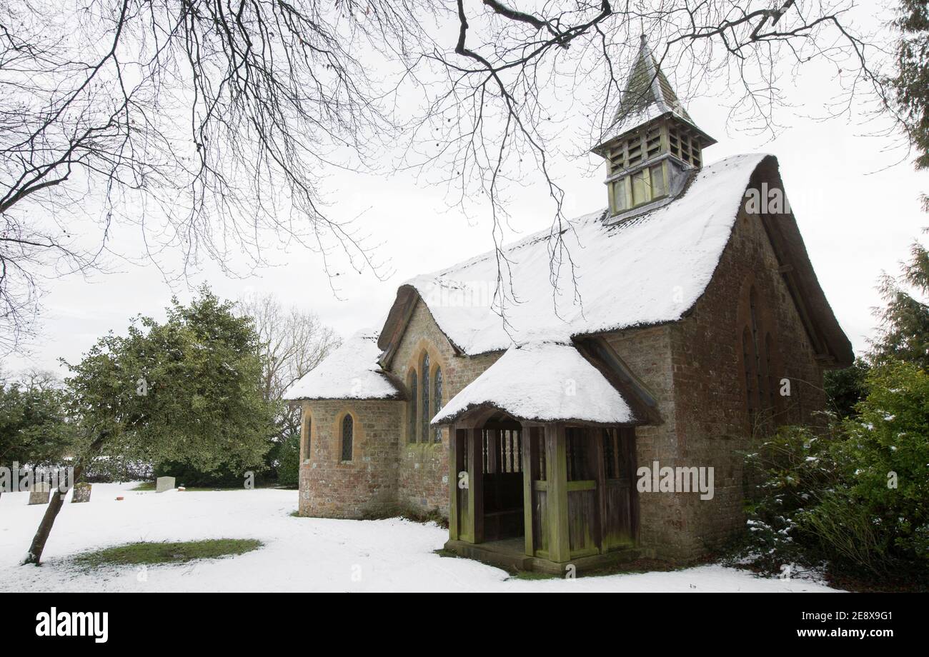 St Chapel, which has a thatched roof, at langham, Langham Lane