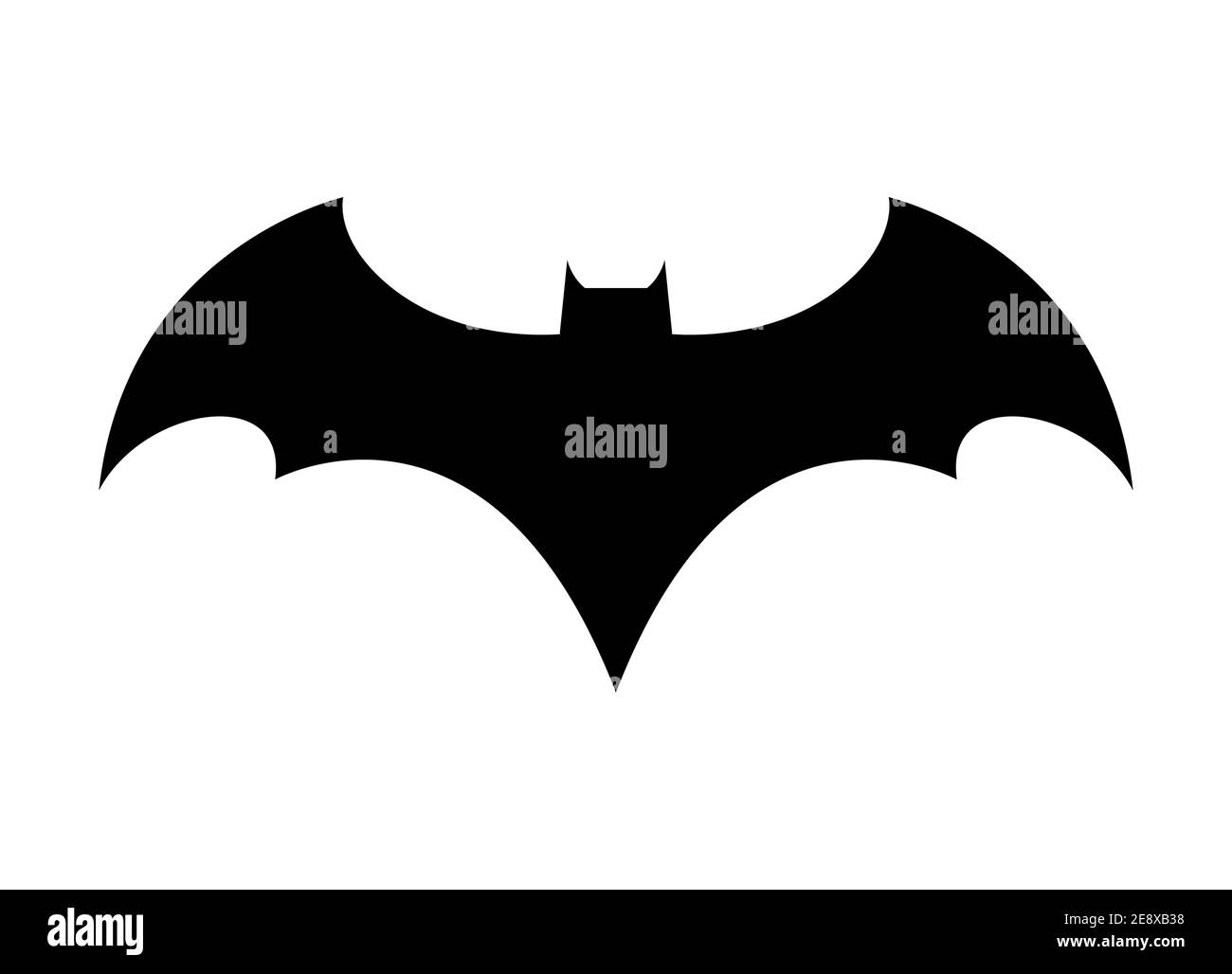 Vector logo concept icon. Bat man dark knight superhero cartoon abstract icon Stock Vector