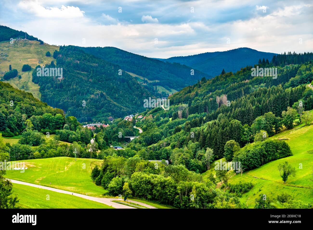 Scenic panorama of the Black Forest Mountains in Germany Stock Photo ...