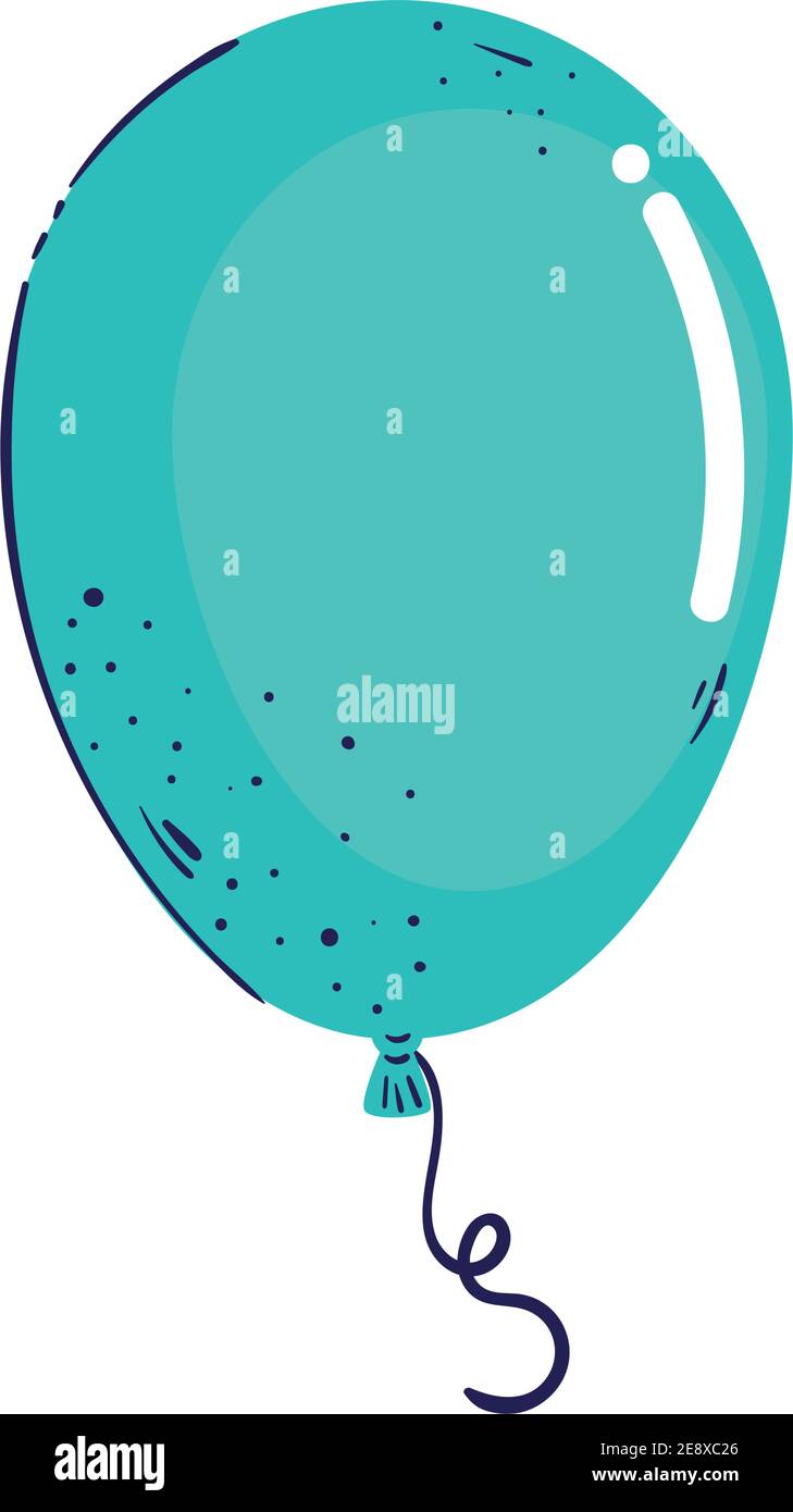blue balloon helium floating icon Stock Vector Image & Art - Alamy