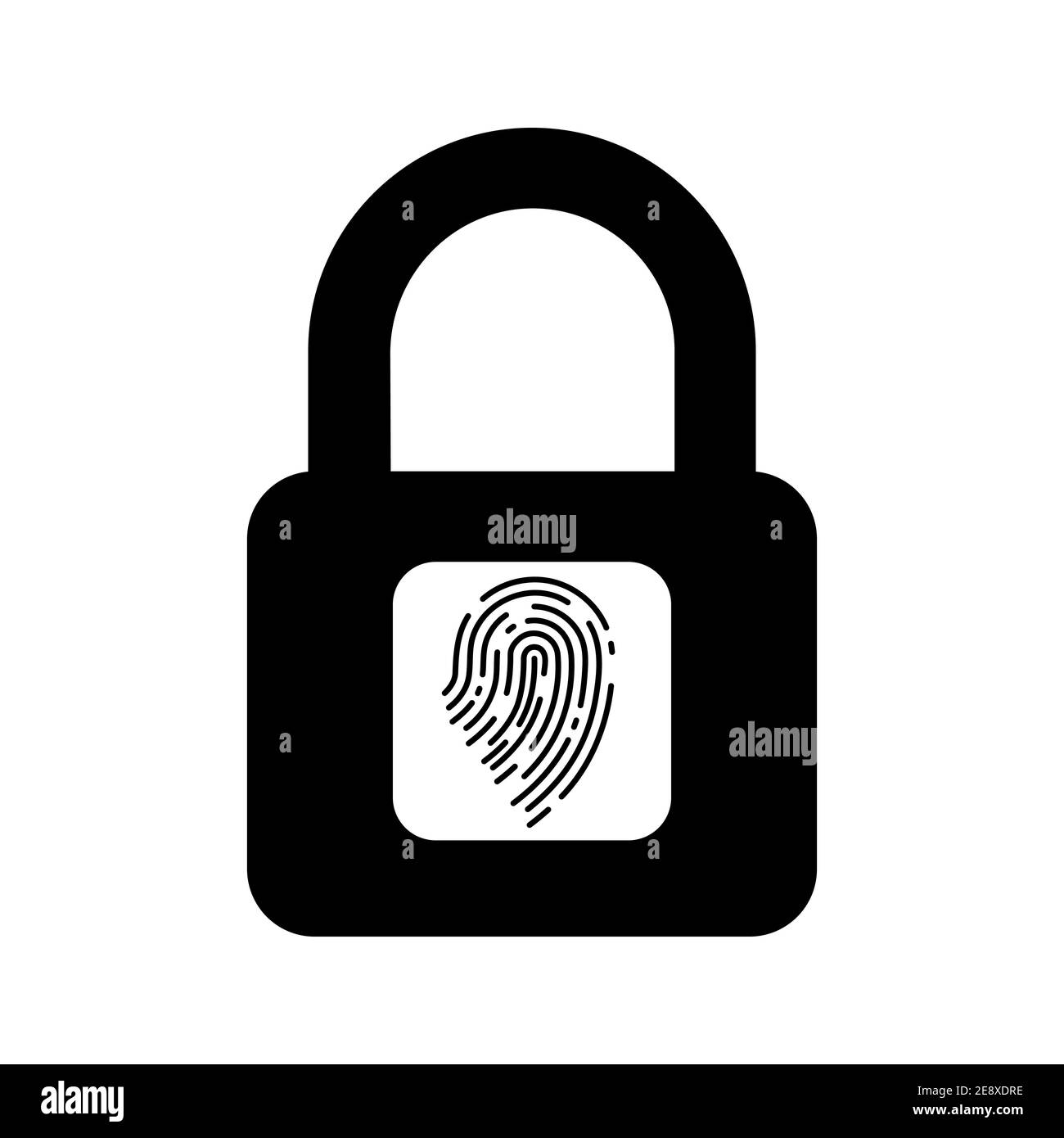 Electronic padlock with fingerprint. Padlock with fingerprint scanner