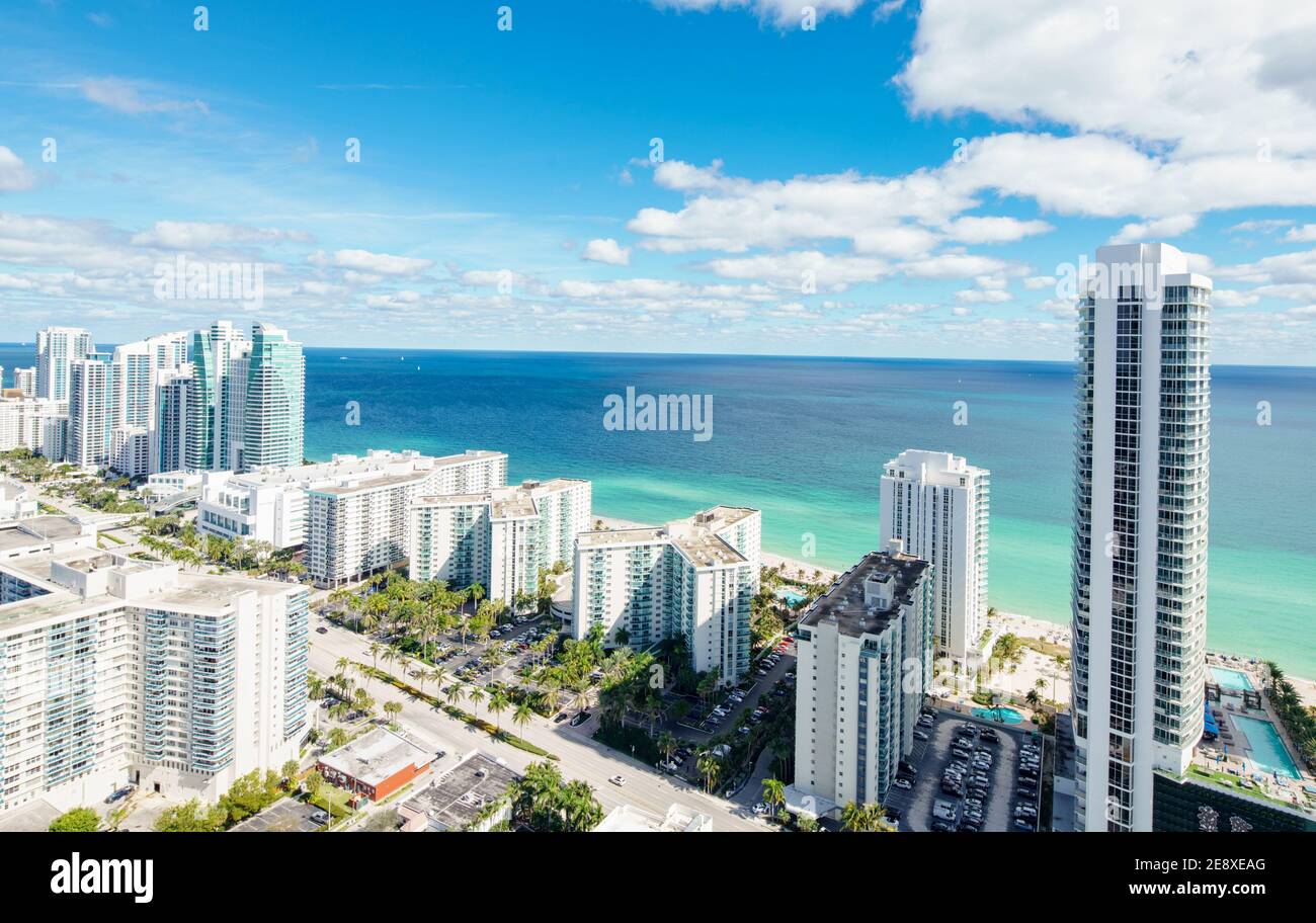 Aerial Photo Of Hallandale Beach Florida USA Stock Photo - Alamy