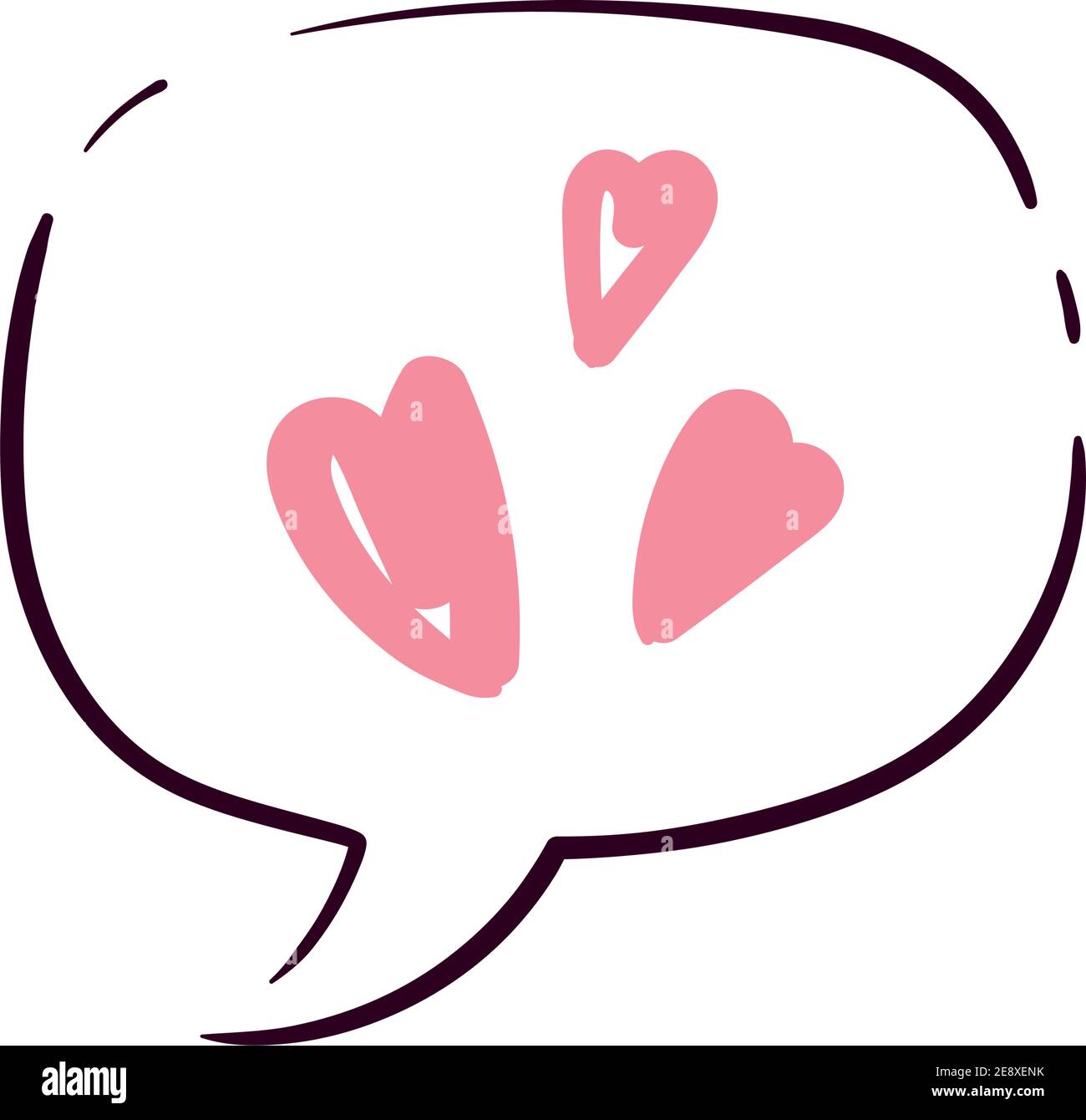 speech bubble with hearts love Stock Vector Image & Art - Alamy