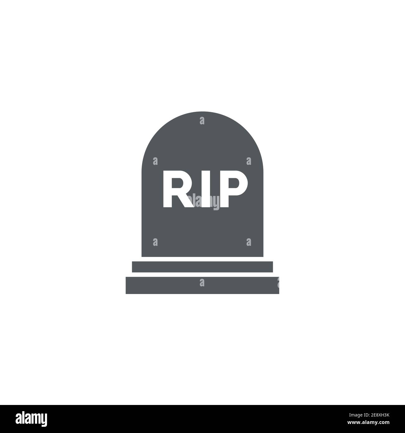 Rip grave vector icon. Tombstone Gravestone death rest in peace ...