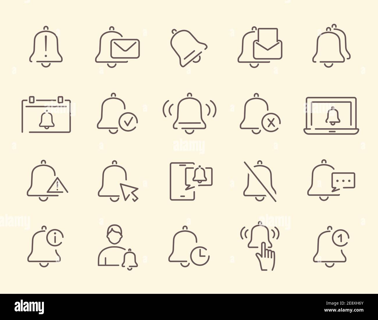 Set of vector notification icons Stock Vector Image & Art - Alamy
