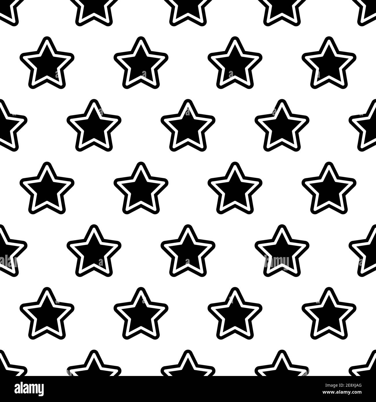 Abstract Seamless pattern with stars on a white background. Vector ...