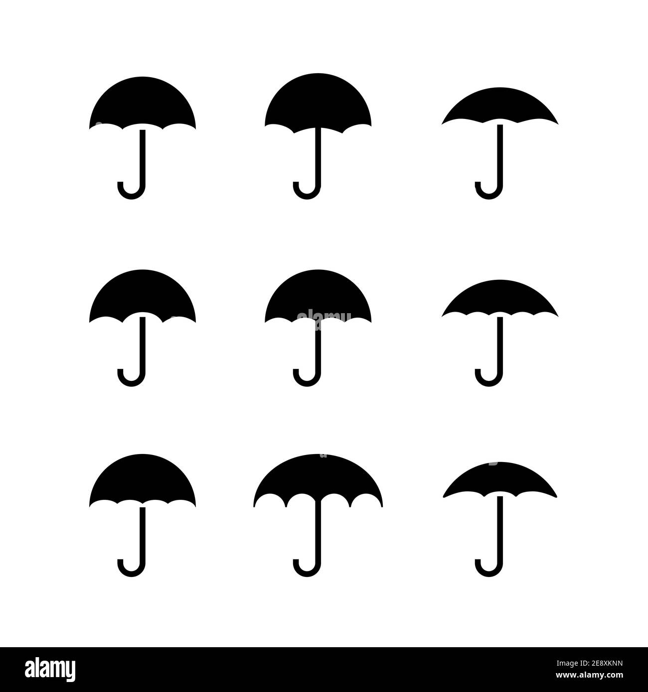 Umbrella vector icon. Rain protection umbrella water symbol. Rain