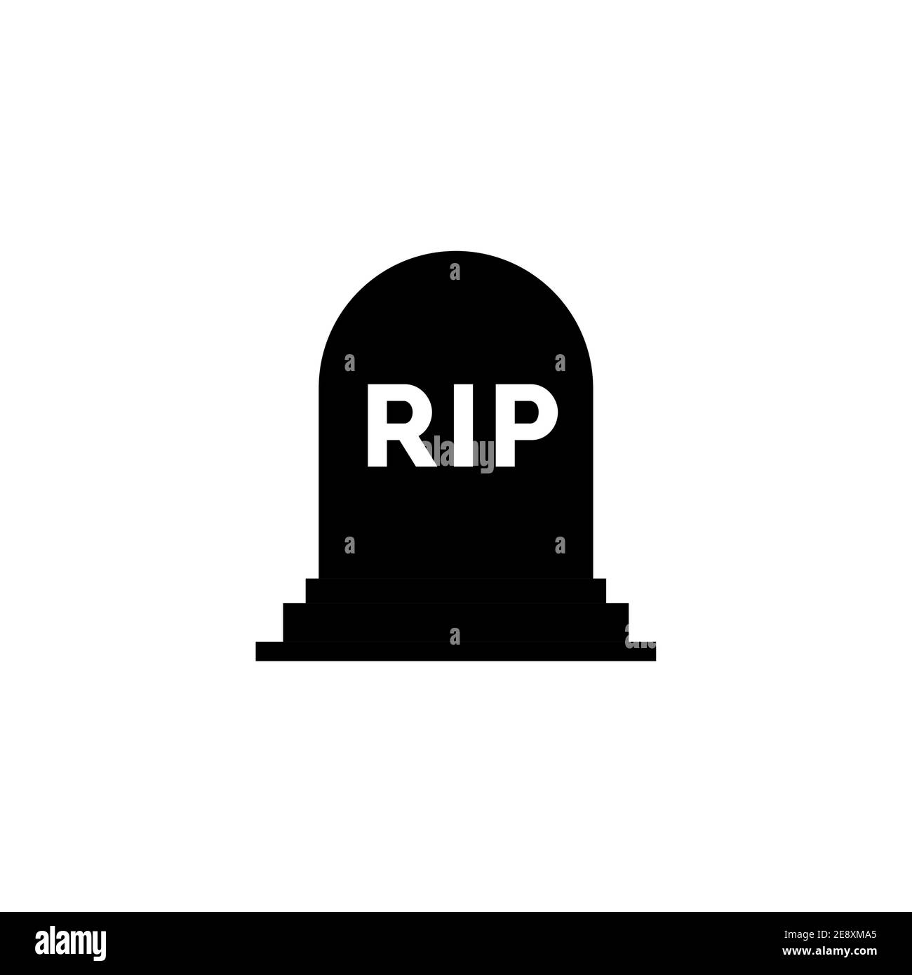 RIP Lettering on Gravestone in Ornamental Frame Stock Vector - Illustration  of black, memorial: 213607309