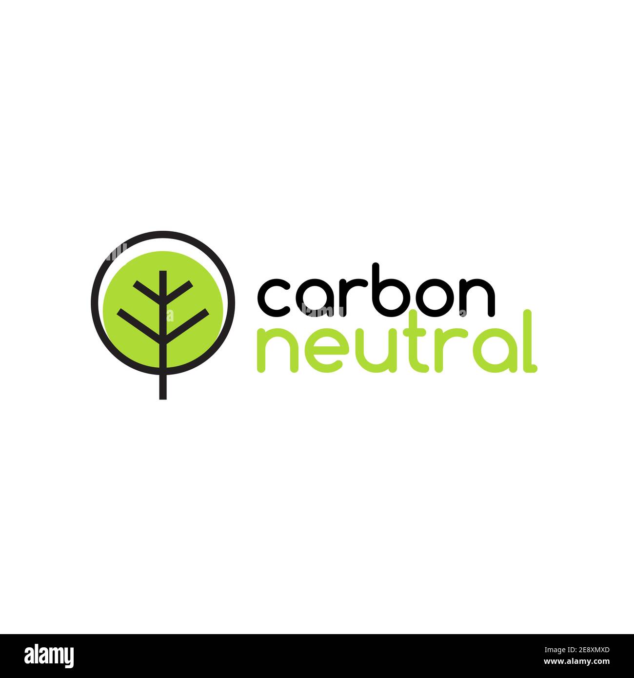 Carbon neutral icon logo. CO2 energy monoxide carbon ecology background label concept. Stock Vector