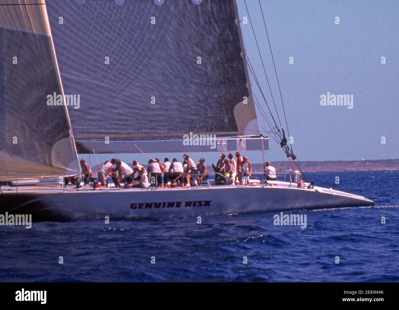 Costa Smeralda, Sardinia, Italy. Maxi Yacht Rolex Cup 2004  (scanned from Fujicrome Provia) Stock Photo