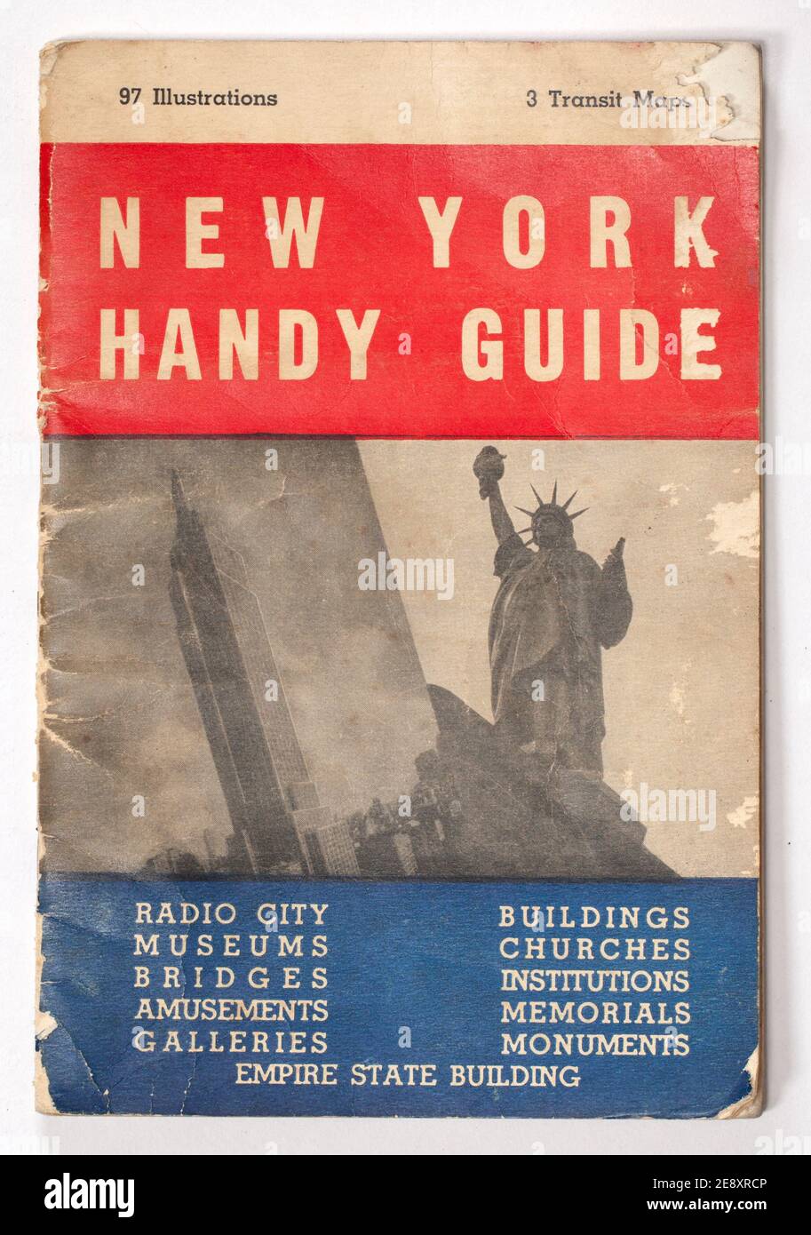 Old Vintage Travel Guide to New York City Stock Photo - Alamy