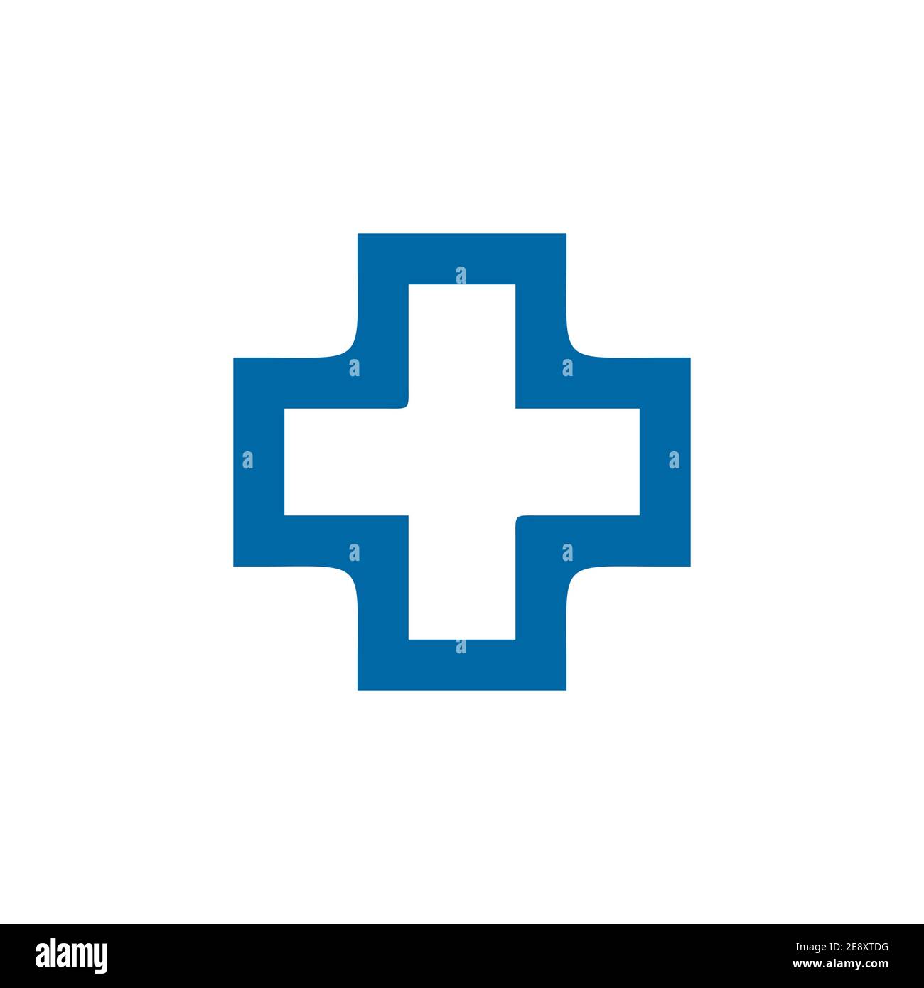 Medical and health care logo design with cross icon vector template ...
