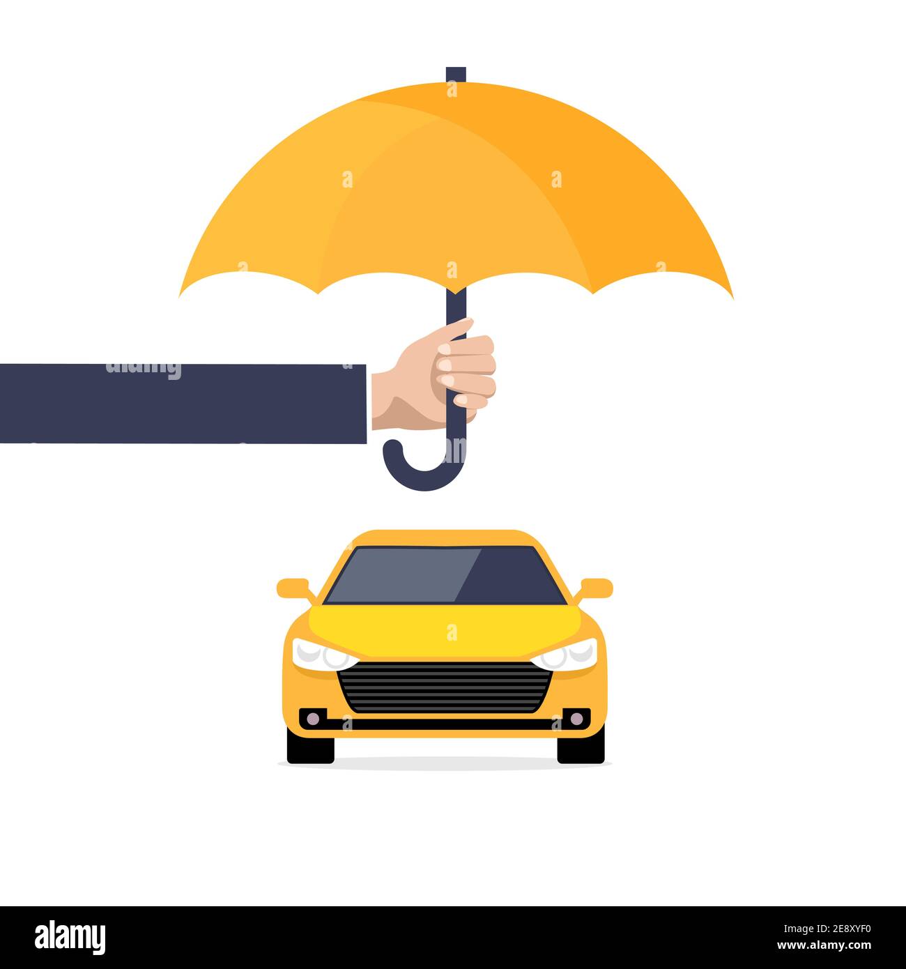 Car insurance vector logo concept protect icon. Car insurance policy