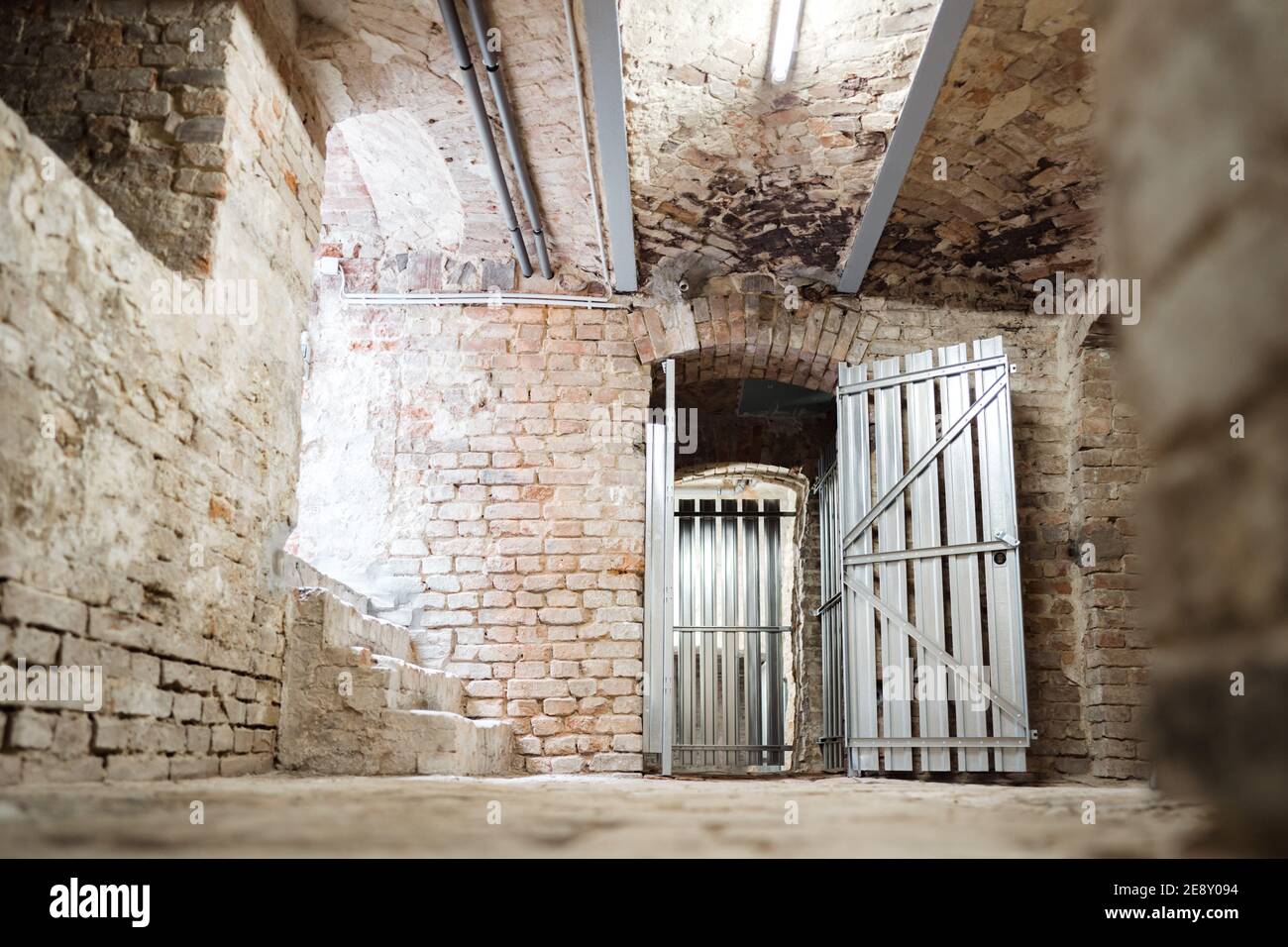 the inside of an old basement unit Stock Photo - Alamy