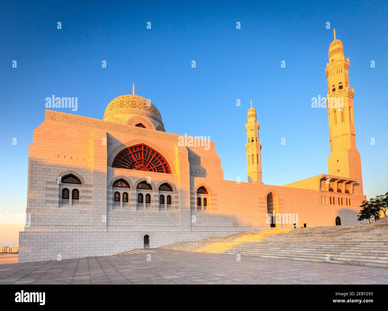 View of new Muhammad al-Amin mosque in Muscat, Oman Stock Photo