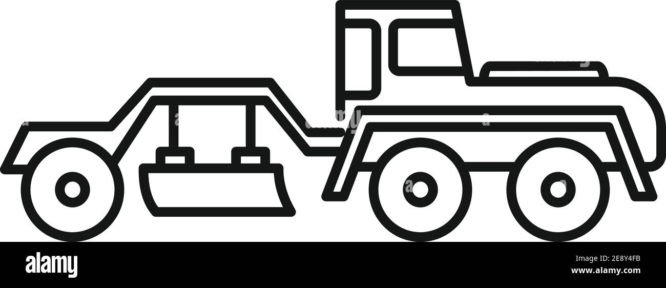 Grader machine utility icon, outline style Stock Vector Image & Art - Alamy