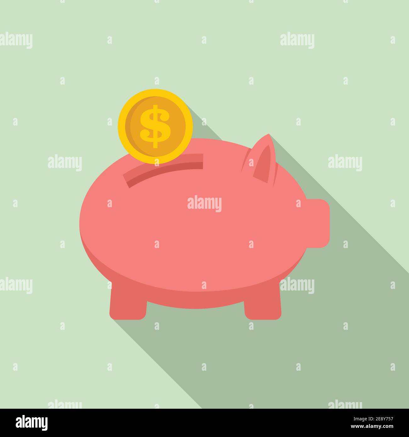 Money piggybank icon, flat style Stock Vector Image & Art - Alamy