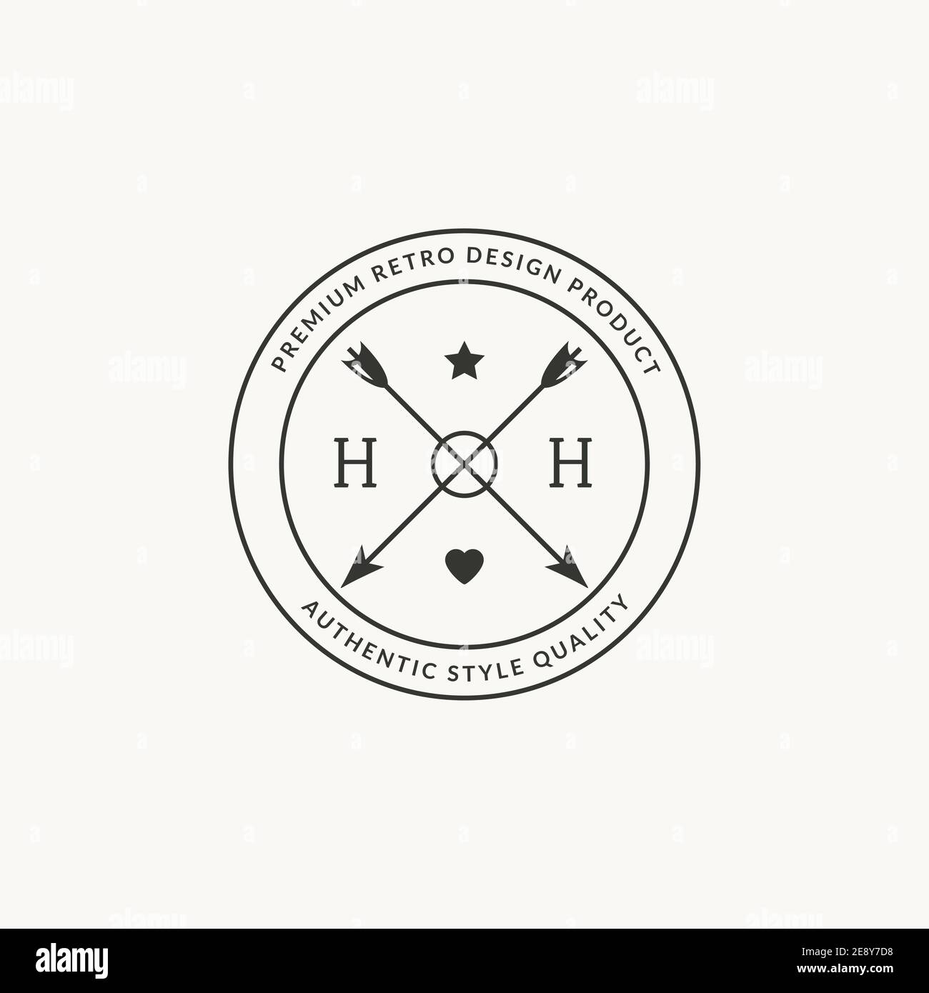 Hipster arrow premium logo. Arrowhead minimal badge hipster logo icon Stock  Vector Image & Art - Alamy