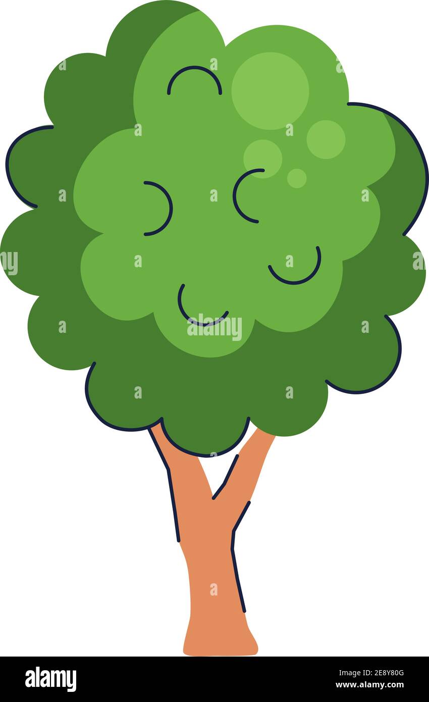 tree plant forest nature icon Stock Vector Image & Art - Alamy