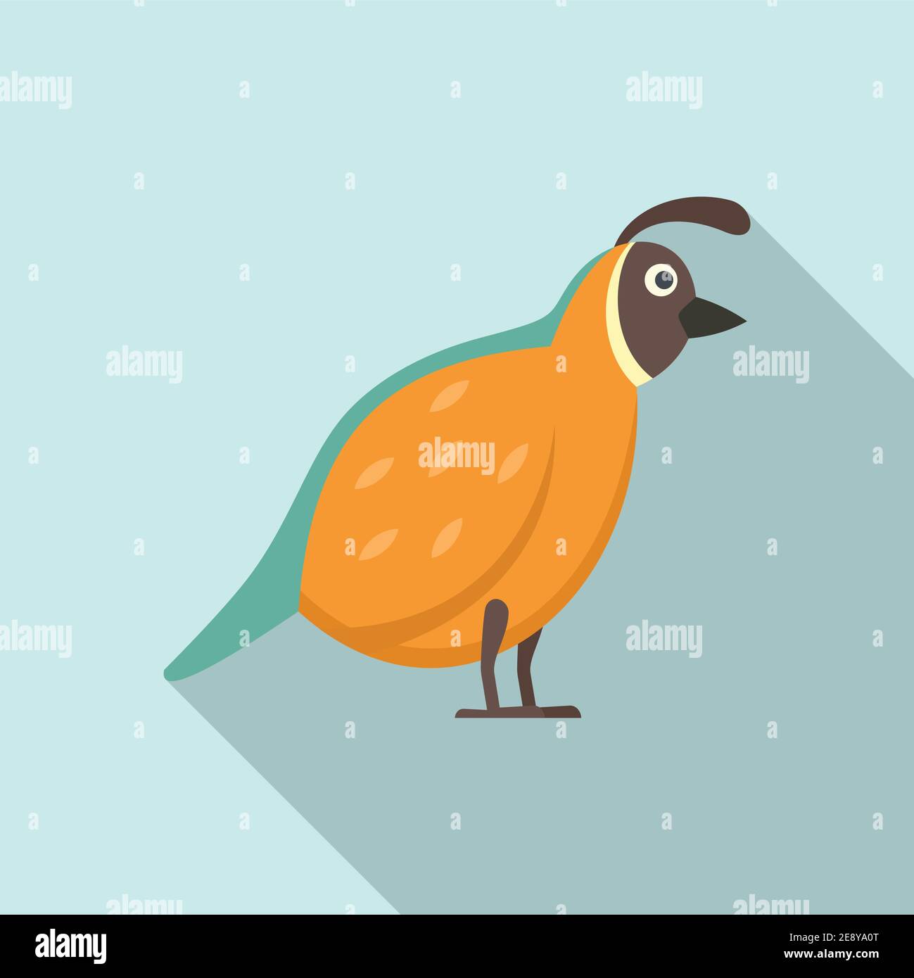 Quail fauna icon, flat style Stock Vector Image & Art - Alamy