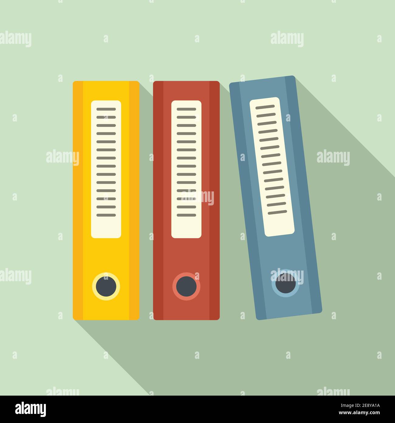 Office folders icon, flat style Stock Vector Image & Art - Alamy