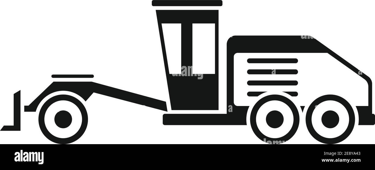 Grader machine hydraulic icon, simple style Stock Vector