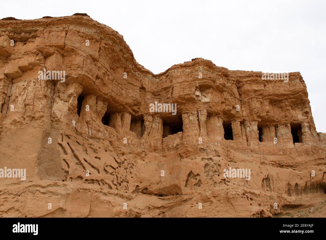 Al-Tar Caves in desert near Karbala, Iraq Stock Photo