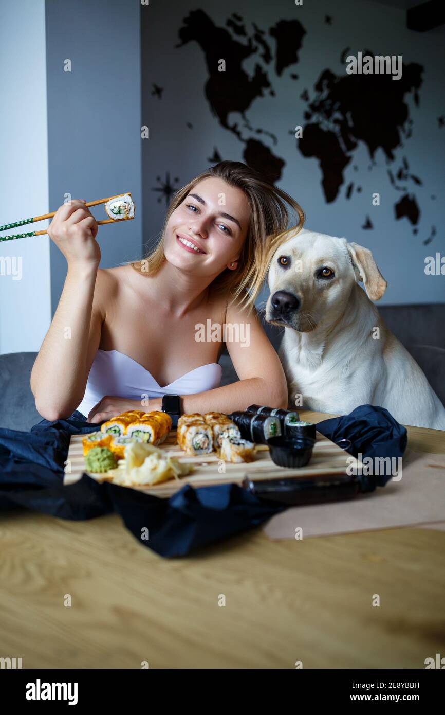 japan dog eating