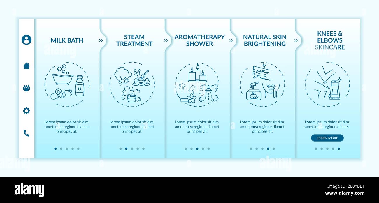 At-home spa routine onboarding vector template Stock Vector