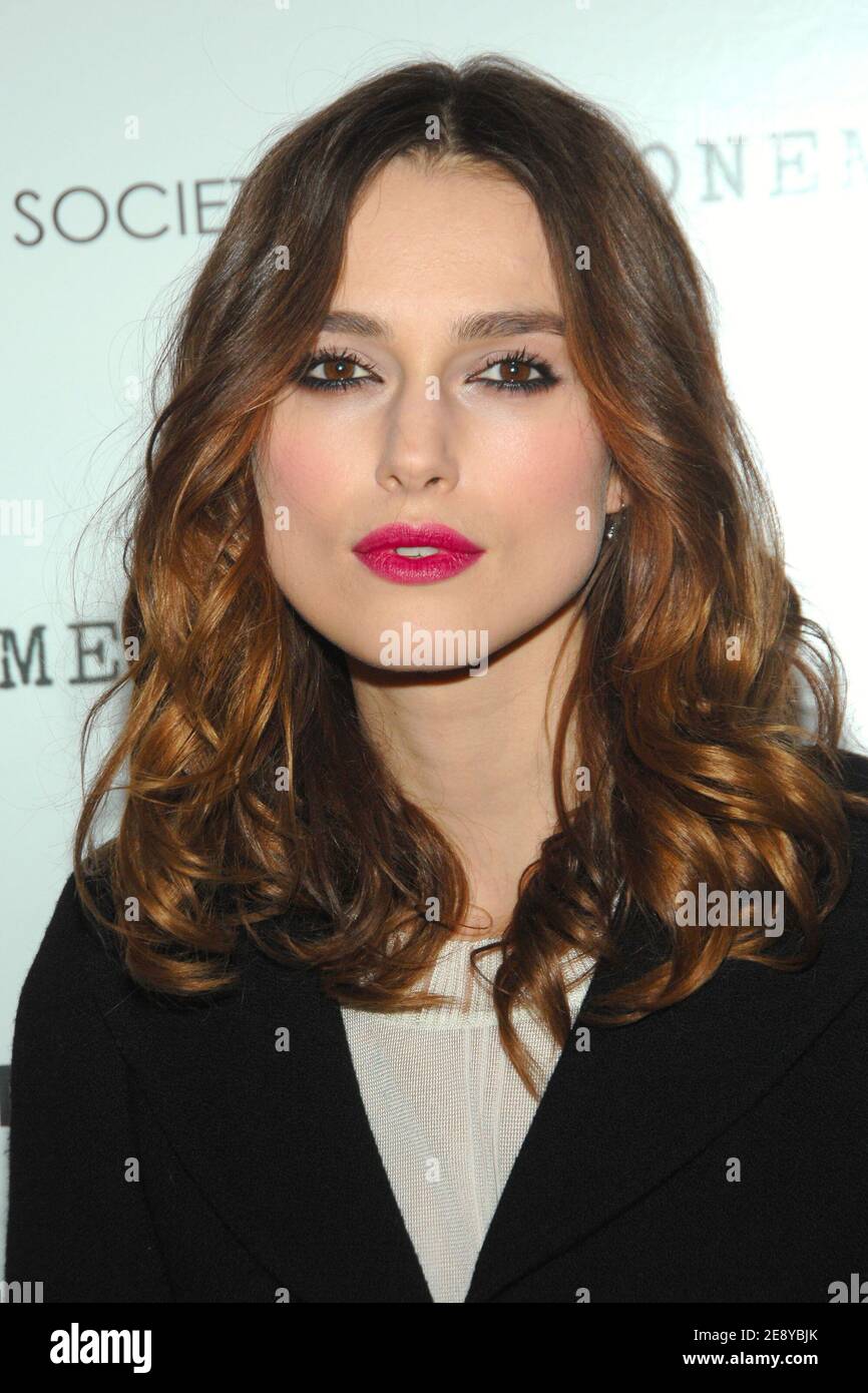 Actress Keira Knightley arrives at a screening of the film "Atonement
