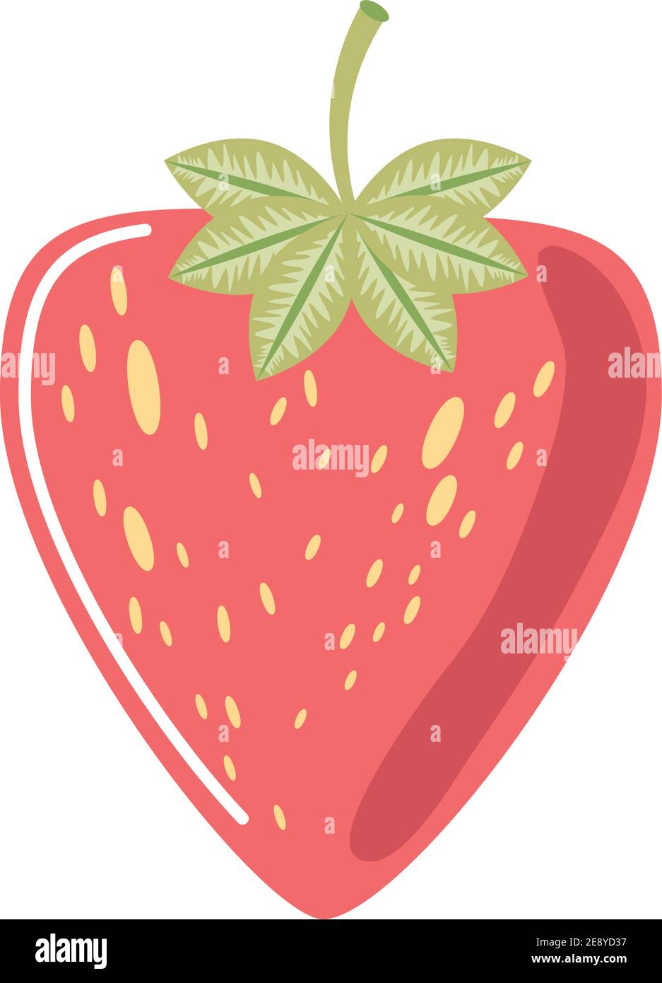 strawberry fresh fruit icon isolated style vector illustration Stock ...